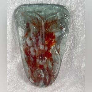 Vintage Jaramillo Brothers Mexico “Sky Dreamer” Glass Face Mask Sculpture